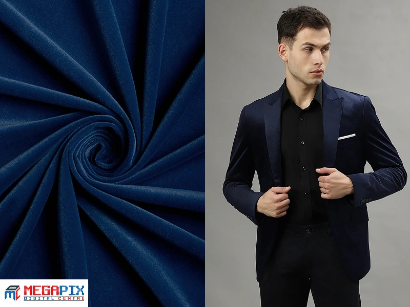 kain biru navy beserta contoh penggunaannya di outerwear navy