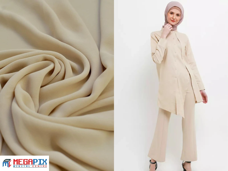 kain beige atau cream beserta contoh penggunaannya di fashion hijab