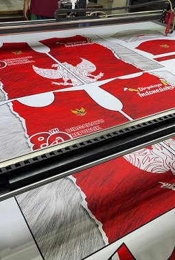 proses sublim jersey event kemerdekaan di megapix sublim bandung