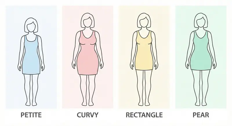 contoh bentuk tubuh umum wanita