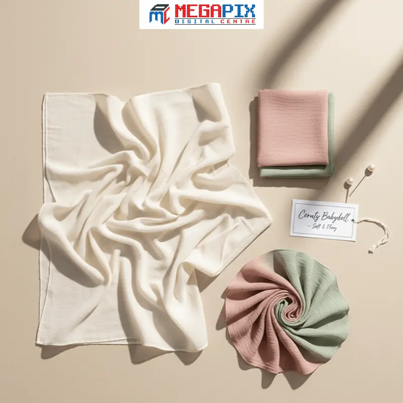 contoh kain dengan bahan ceruty babydoll