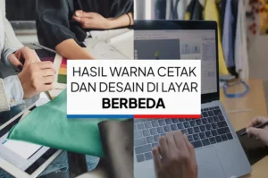 cover hasil warna cetak dan desain di layar berbeda