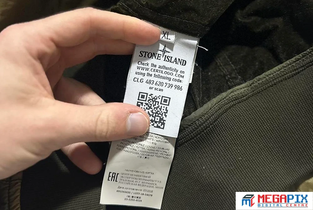 contoh gambar size tag baju