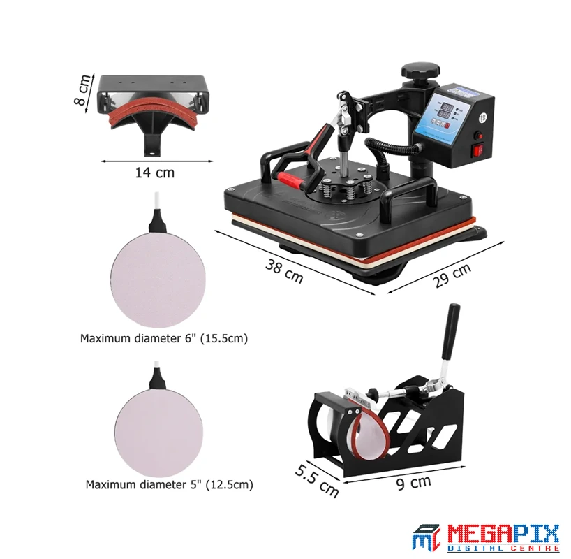contoh gambar mesin heat press 5 in 1